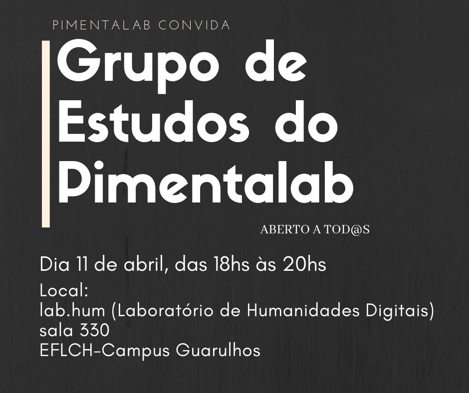 Reunião Grupo de Estudos – Pimentalab